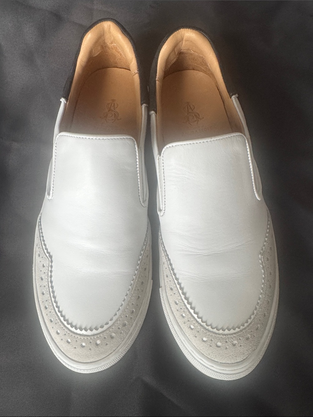 The Office Of Angela Scott Women's White Slip-On Athletic Loafers